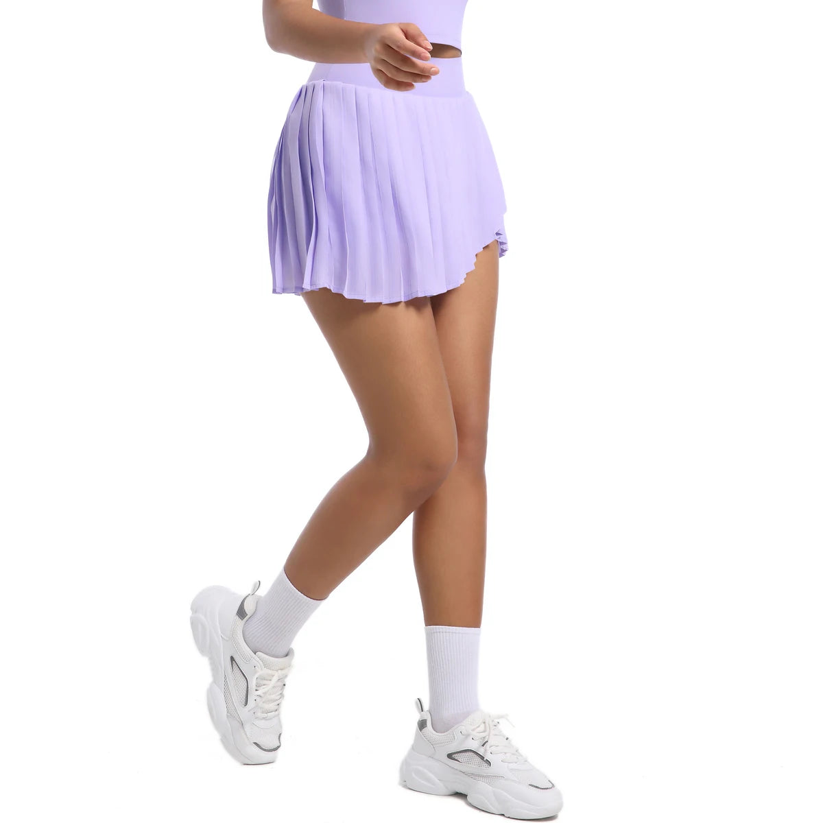Custom Women Pleated Tennis Skirts Built in Shorts Butt Lifting Golf Skirts With Pockets Outdoors Casual Skirts (Copy)