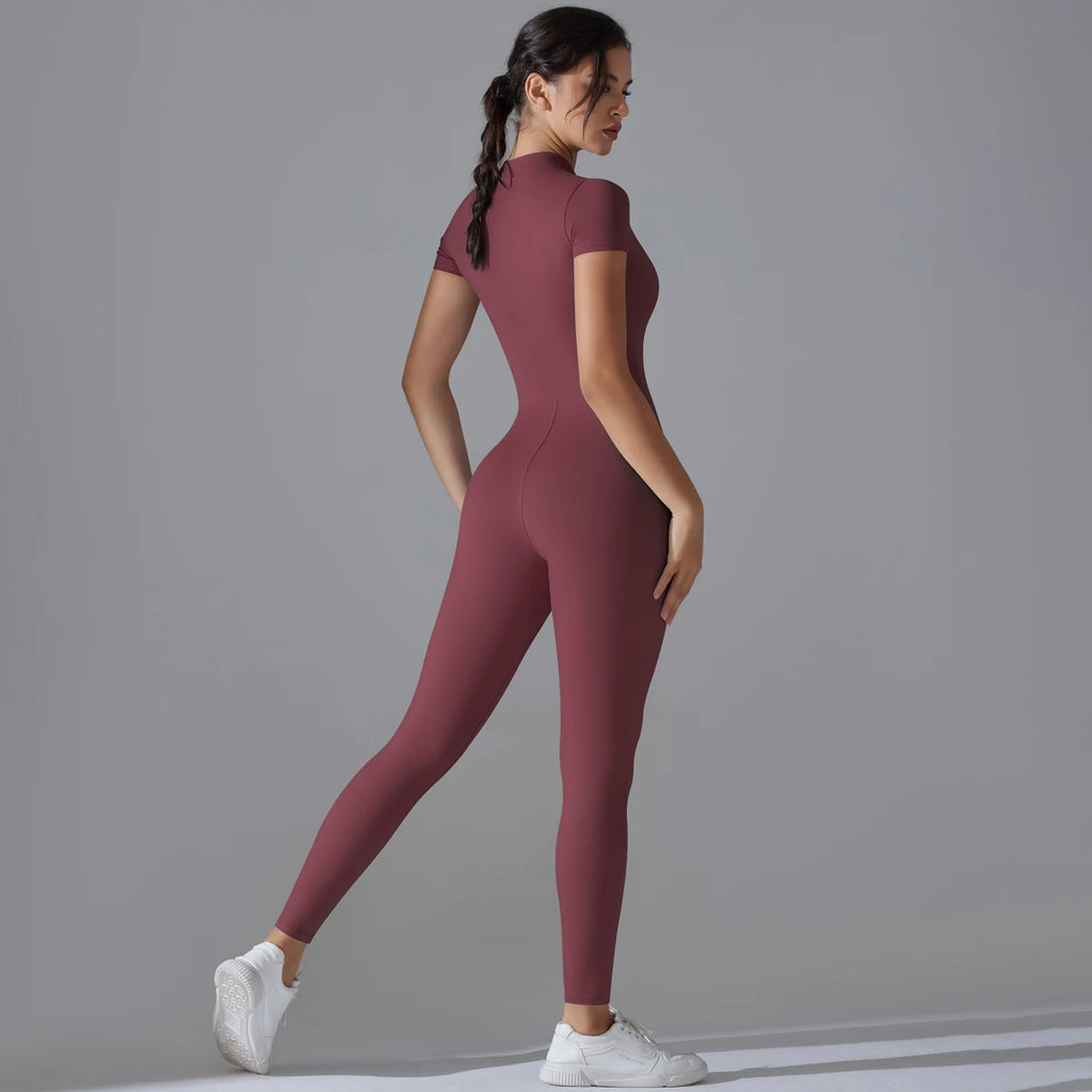 Fiorella Breathable Front Zipper Jumpsuit