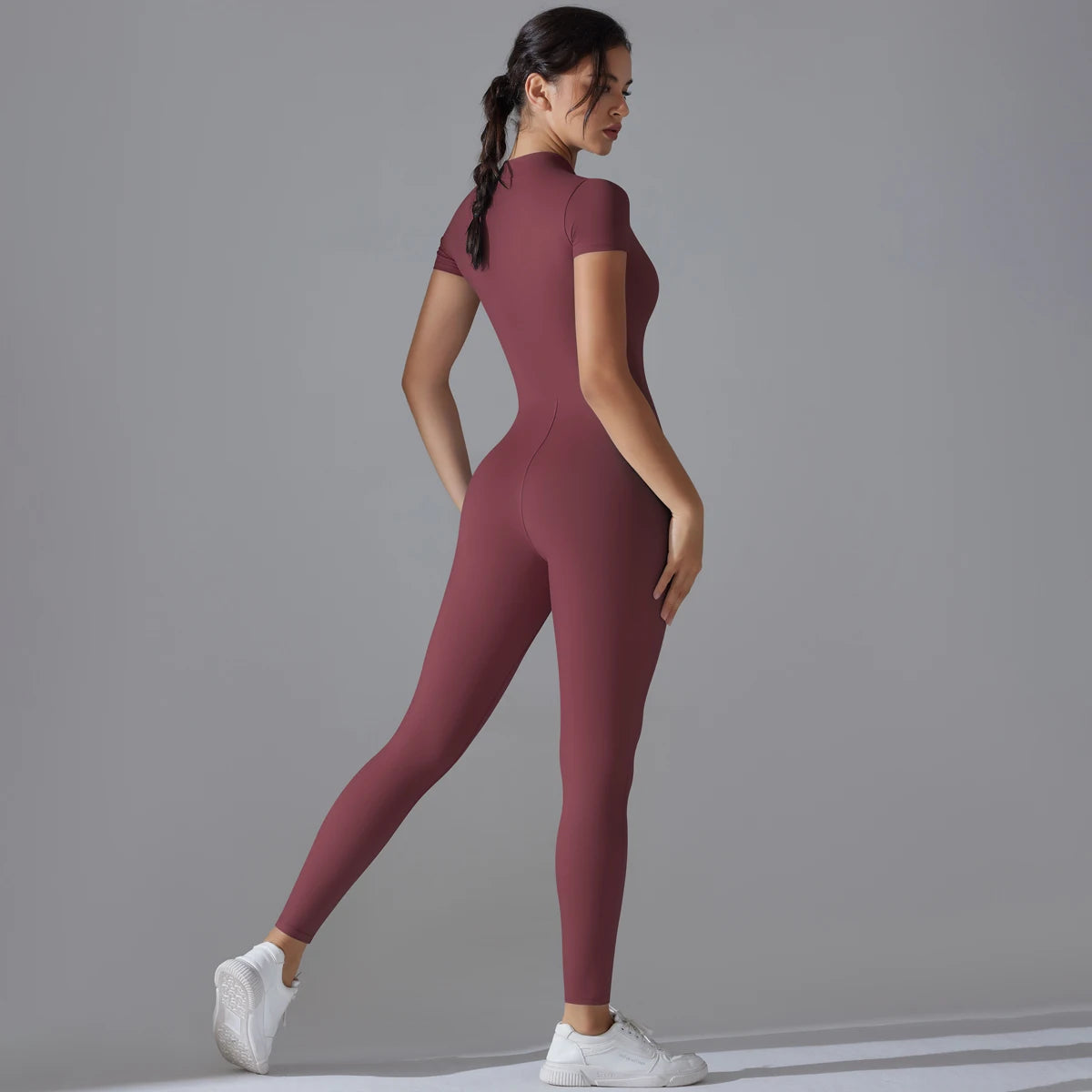 Fiorella Breathable Front Zipper Jumpsuit