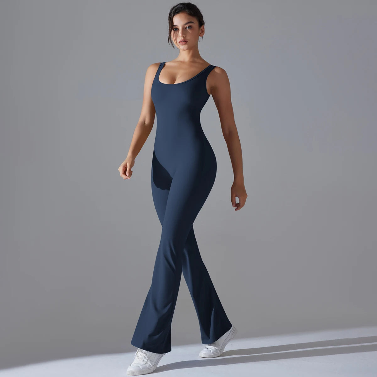 Claudia Wide Leg Bell-bottoms Yoga Jumpsuit
