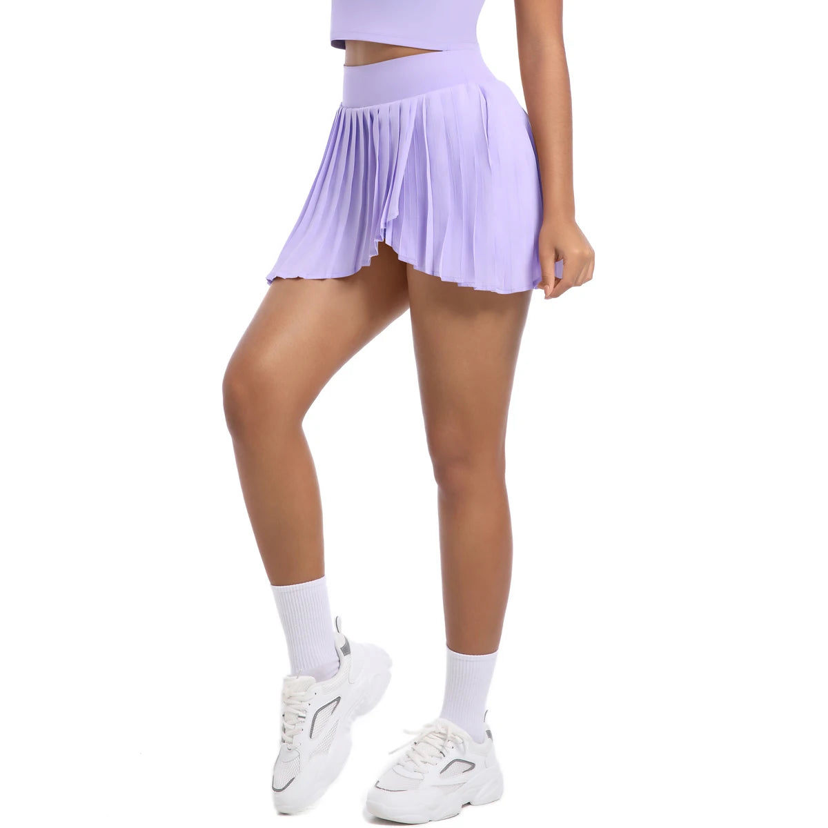 Custom Women Pleated Tennis Skirts Built in Shorts Butt Lifting Golf Skirts With Pockets Outdoors Casual Skirts (Copy)