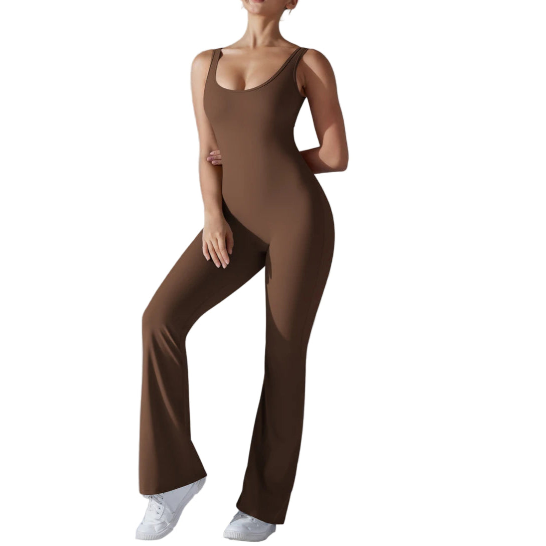 Donatella Wide Leg Bell-bottoms Yoga Jumpsuit