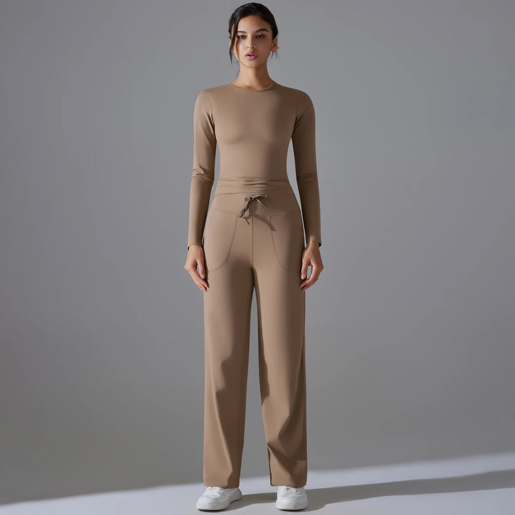 Amara Long Sleeve Two Pieces Yoga Set